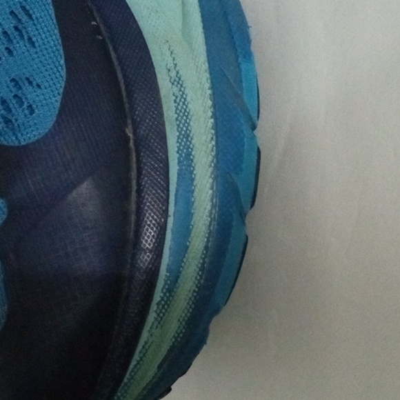 Hoka Stinson One One ATR 5 Running Shoes size 8.5 Navy Turquoise Aqua Preowned - Picture 6 of 16